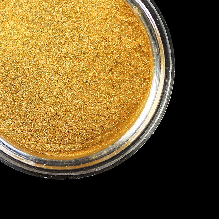 Втирка "Зеркальный блеск" для декора ногтей, 3гр, цвет золотой