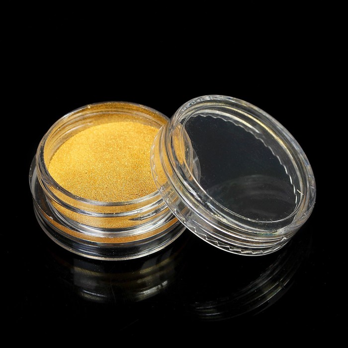 Втирка "Зеркальный блеск" для декора ногтей, 3гр, цвет золотой