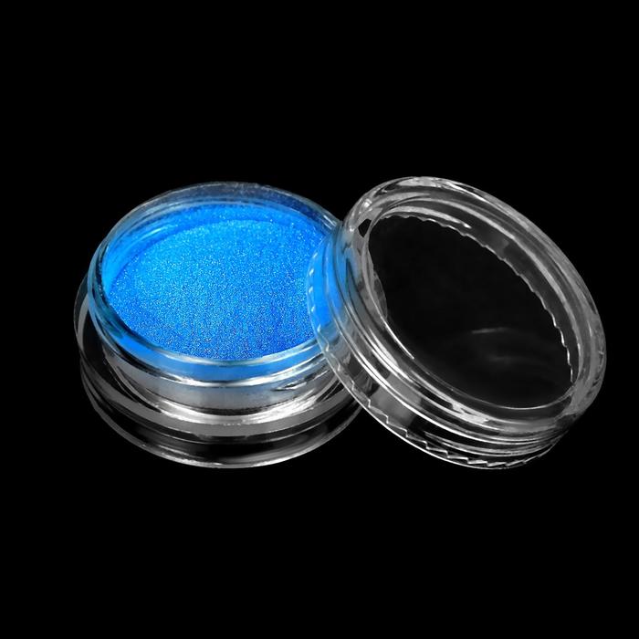 Втирка "Зеркальный блеск" для декора ногтей, 3гр, цвет небесно-голубой