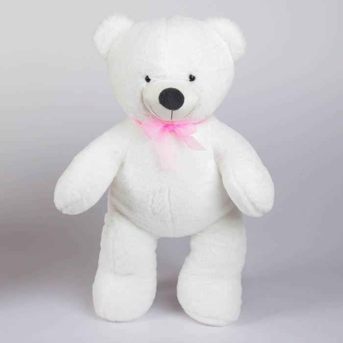 Мягкая игрушка "Медведь" с бантом, цвет белый, 55 см