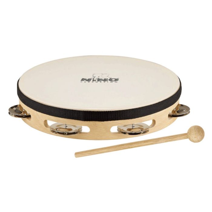 Тамбурин Nino Percussion NINO47 8", один ряд бубенцов,