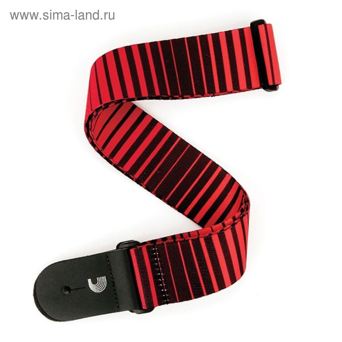 

Ремень для гитары Planet Waves P20S1507 Rock рисунок «Optical Stripes», красный