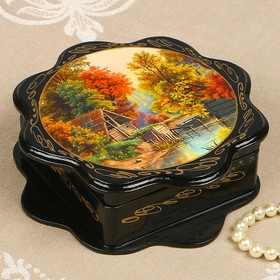 

Шкатулка «Пейзаж», 16×16 см, лаковая миниатюра, микс