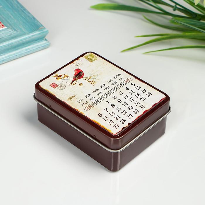 Шкатулка металл "Путешествие" МИКС 3х7,5х5,5 см