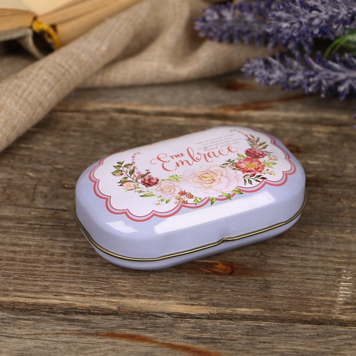 Шкатулка металл "Цветы. Шебби-шик" МИКС 3х9х5,8 см