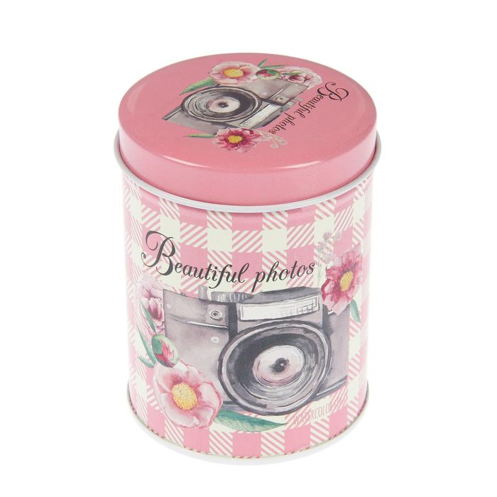 Шкатулка металл "Красивое фото" 9х7х7 см