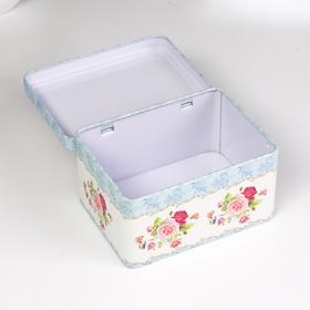 

Шкатулка металл "Королевский пион" 7,5х12,3х9 см
