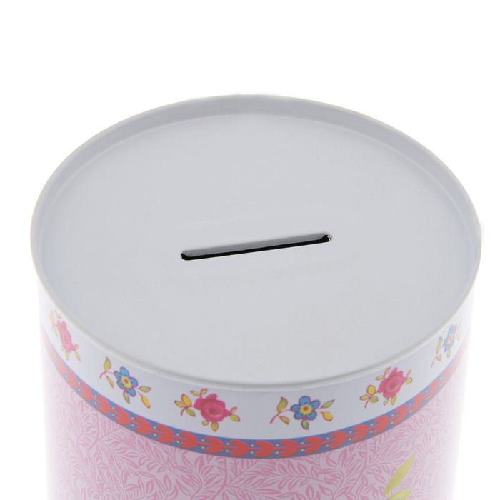 Копилка металл "Яркие цветы" 15,2х10х10 см