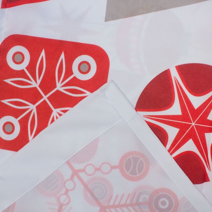 Комплект штор "Этель" Новогодний узор 145*260 см-2 шт, 100% п/э, 140 г/м2