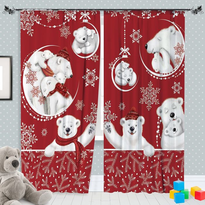 Комплект штор "Этель" Медвежата 145*260 см-2 шт, 100% п/э, 140 г/м2