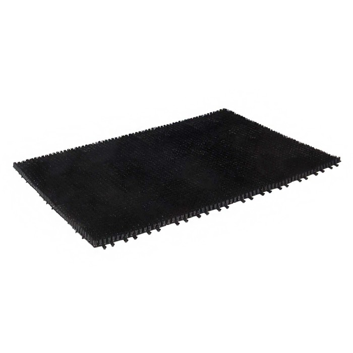 Коврик придверный, щетинистый, цвет черный