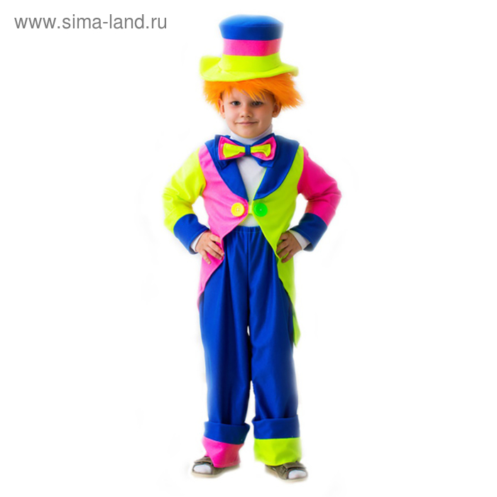 Карнавальный костюм Клоун в шляпе, 3-5 лет, рост 104-116 см карнавальный костюм страна карнавалия клоун в шляпе 3 5 лет рост 104 116 см
