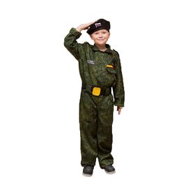 

Карнавальный костюм "Спецназ", берет, комбинезон, пояс 3-5 лет рост 104-116