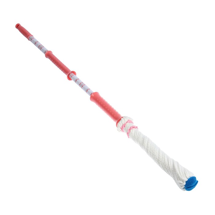 Швабра с отжимом, насадка из микрофибры, 118 см "Шеврон", цвет розовый