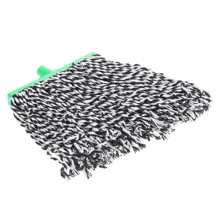 Насадка для швабры веревочная, х/б 400 гр. удлиненная насадка 27 см, цвет МИКС