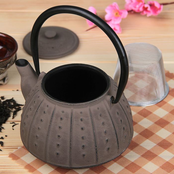 Чайник с ситом 800 мл "Рахель", цвет черный