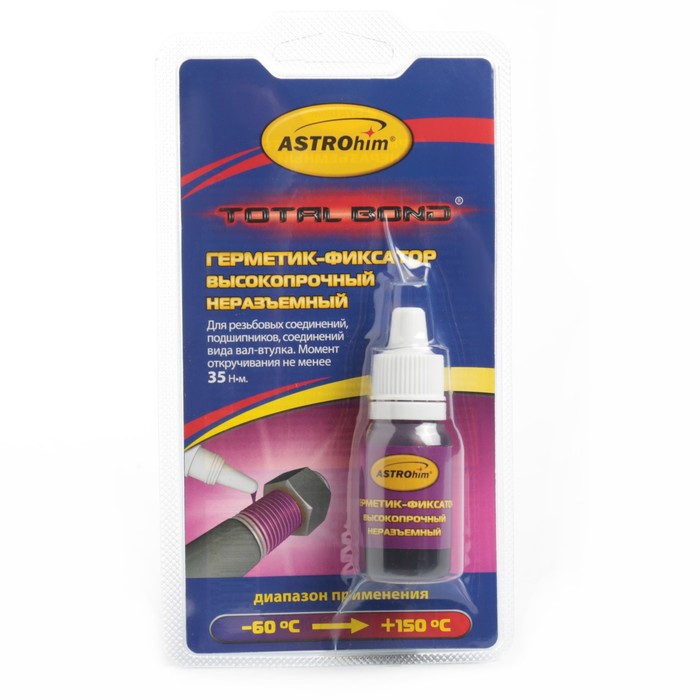 Фиксатор резьбы АСТРОХИМ высокопрочный неразъемный 6мл