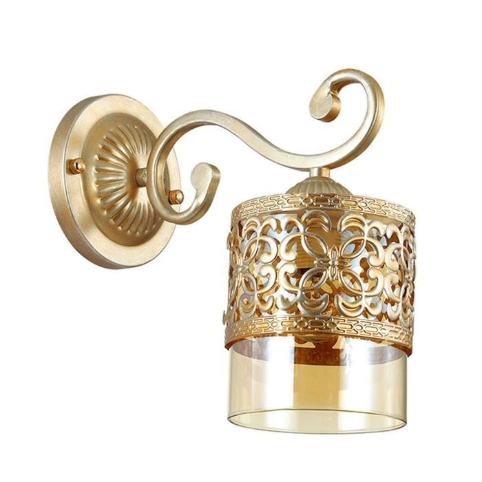 Бра ZARLINA 1x40W Е27 бронза, серебро 12x24x19см