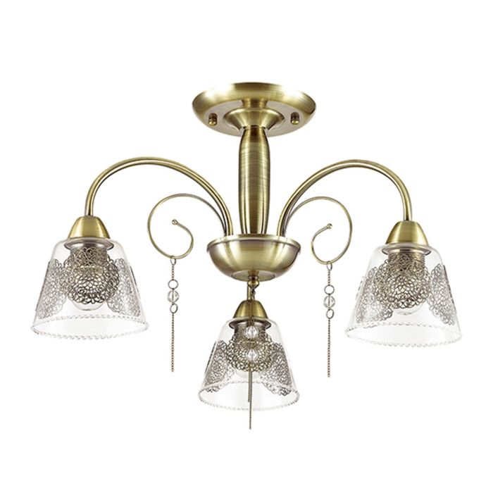 Люстра потолочная HORTENSA 3x40W Е27 бронза 55x39см