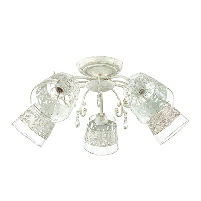 Люстра потолочная DELFINA 5x40W E14 белый, золото 69,5x69,5x28,5см