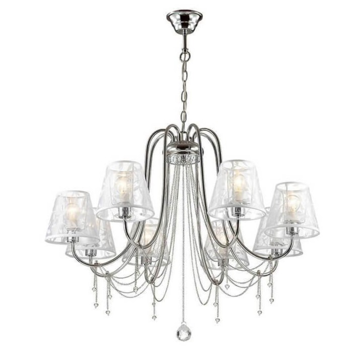 Люстра подвесная FELIKINA 8x40W E14 хром 79x79x101,5см