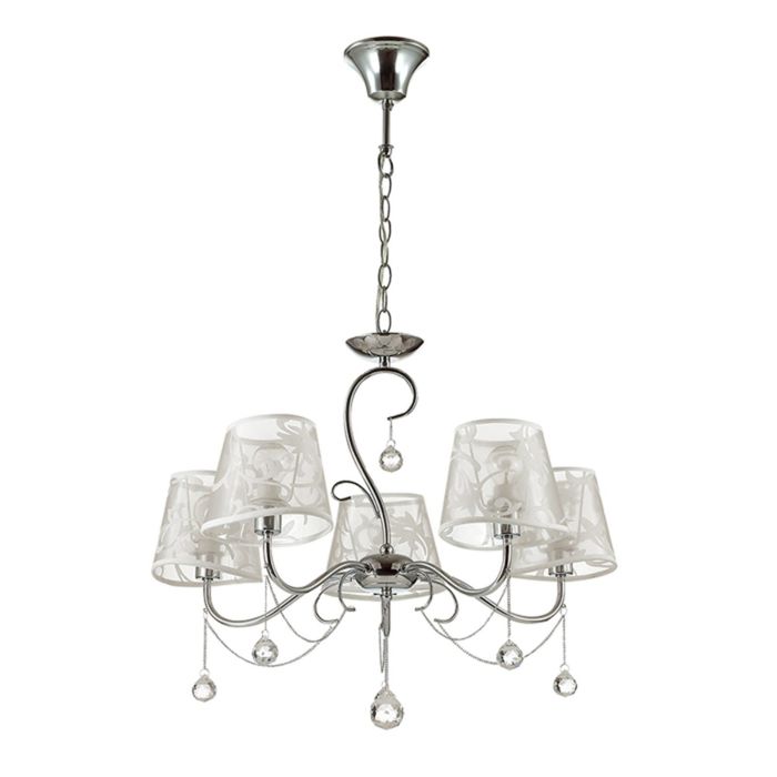 Люстра подвесная HENRITTA 5x40W E14 хром 62,5x62,5x94см