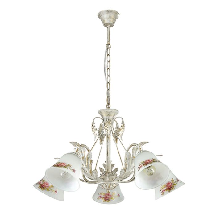 Люстра подвесная ETIENNA 1x40W E14 белый, золото 60x60x77,5см