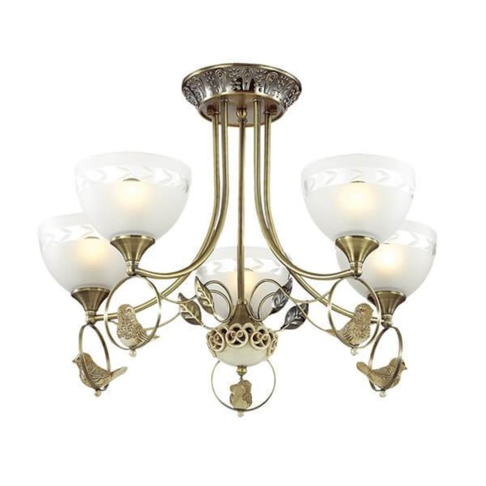 Люстра потолочная HORAS 5x40W E27 бронза 59x59x42см