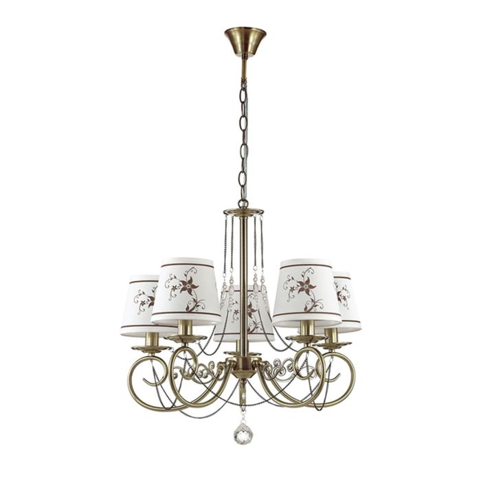 Люстра подвесная TIERRI 5x40W E14 бронза 56x56x91см