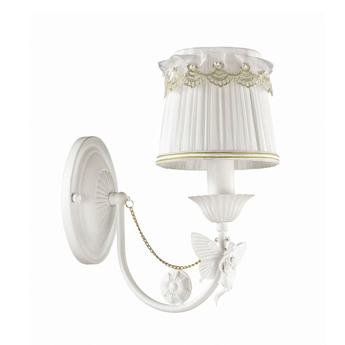 Бра PONSO 1x40W E14 белый, золото 25,5x15,3x29см