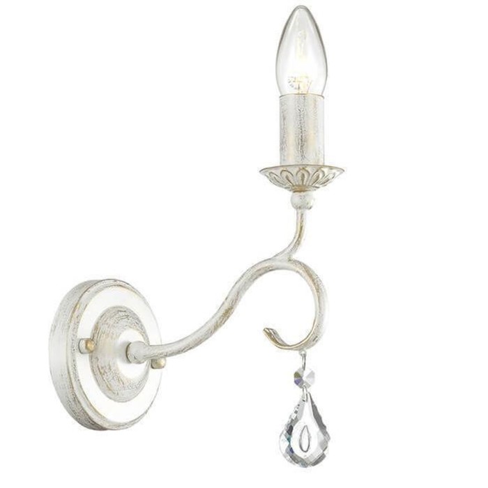 Бра OTESSO 1x40W E14 белый, золото 18,5x10,5x31,5см