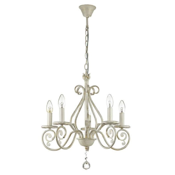 Люстра подвесная OTESSO 5x40W E14 белый, золото 49,5x49,5x90см