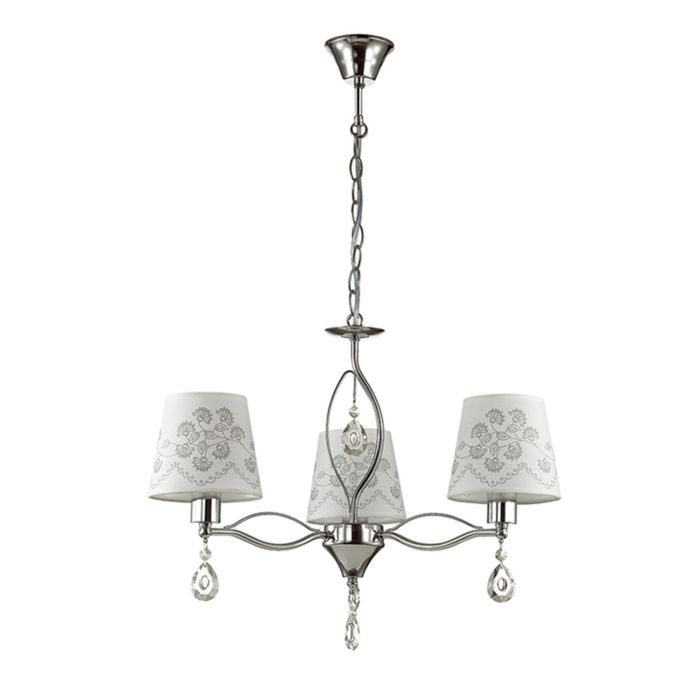 Люстра подвесная NIHELLO 3x40W E14 хром 57x57x83см