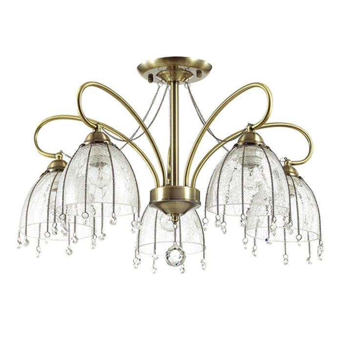 Люстра потолочная ARLETTA 5x40W E14 бронза 60x60x40см