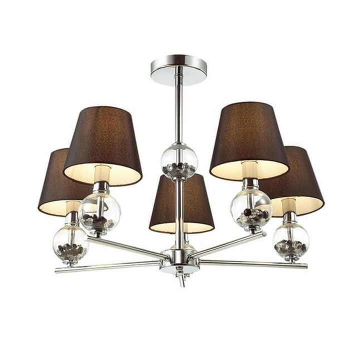 Люстра потолочная FRANKETTA 5x40W E14 хром 63x63x45см