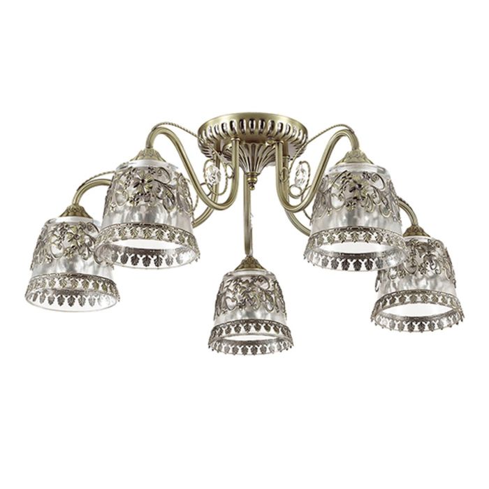 Люстра потолочная OLIMPIA 5x60W E14 бронза 60x60x24см