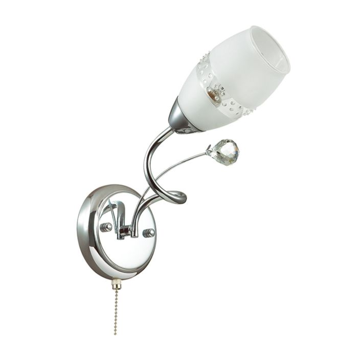 Бра ROZEMUNDA 1x60W E14 хром 19x12x33см