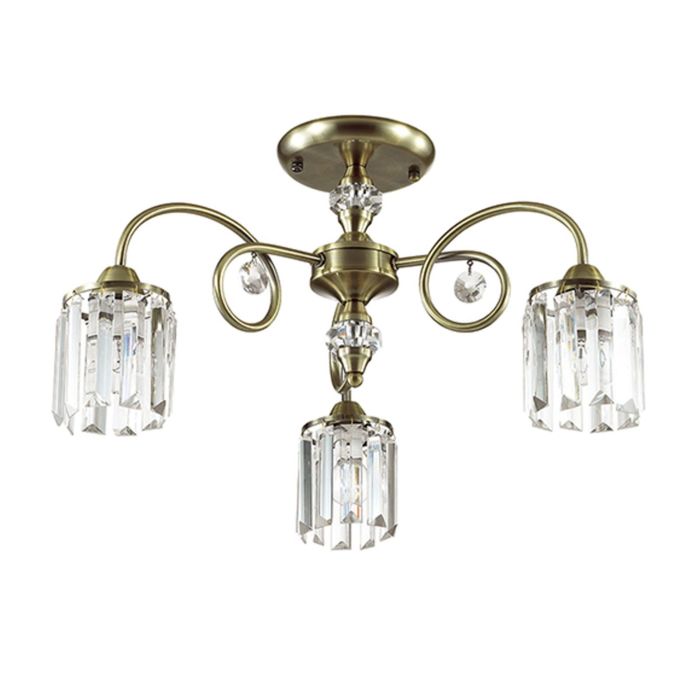Люстра потолочная FABIANNA 3x60W E14 бронза 57x57x31см