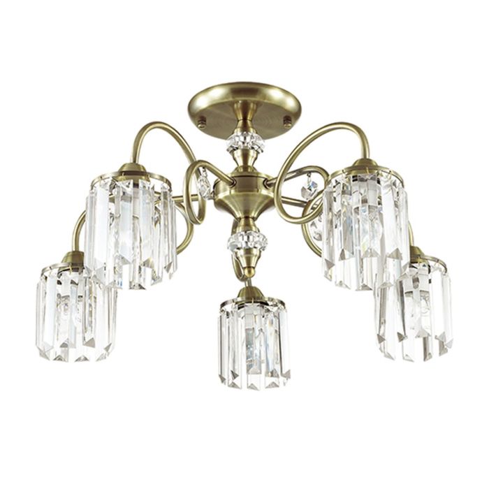 Люстра потолочная FABIANNA 5x60W E14 бронза 57x57x31см