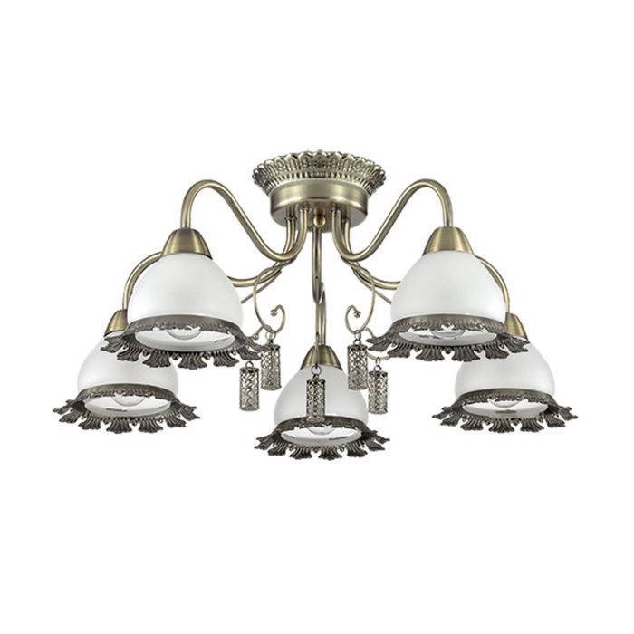 Люстра потолочная CLOVISSA 5x40W E14 бронза 61x61x86см