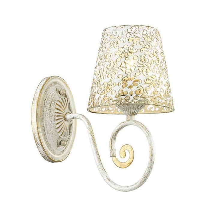 Бра IZIDORA 1x60W E14 белый, золото 23x14x25,5см