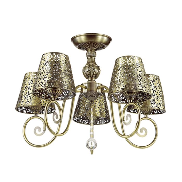 Люстра потолочная IZIDORA 5x60W E14 бронза 59x59x43см