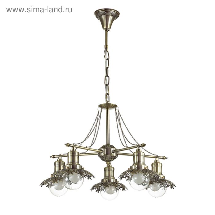 

Люстра ADELARDA, 5x40Вт E14, цвет бронза