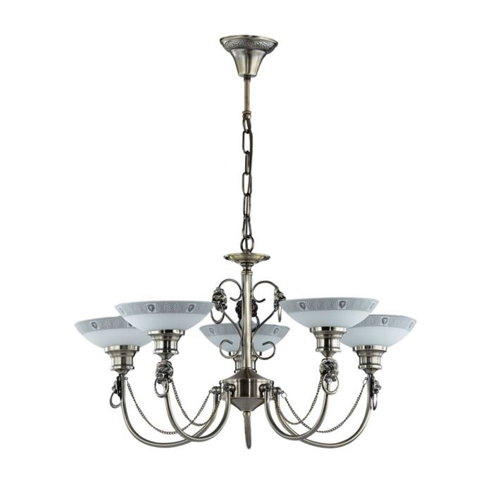 Люстра подвесная RENE 5x60W E14 бронзовый 66x66x38см