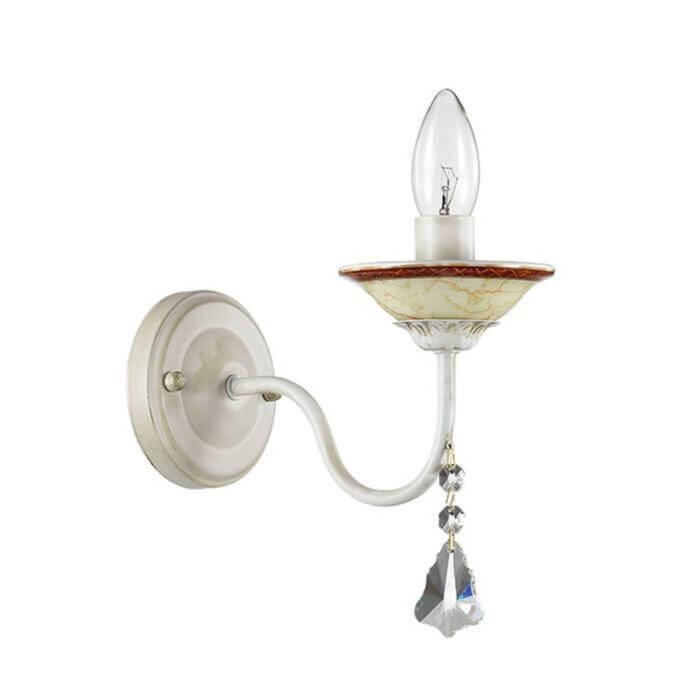 Бра VASCO 1x40W E14 белый с золотой патиной 11x10,5x21см