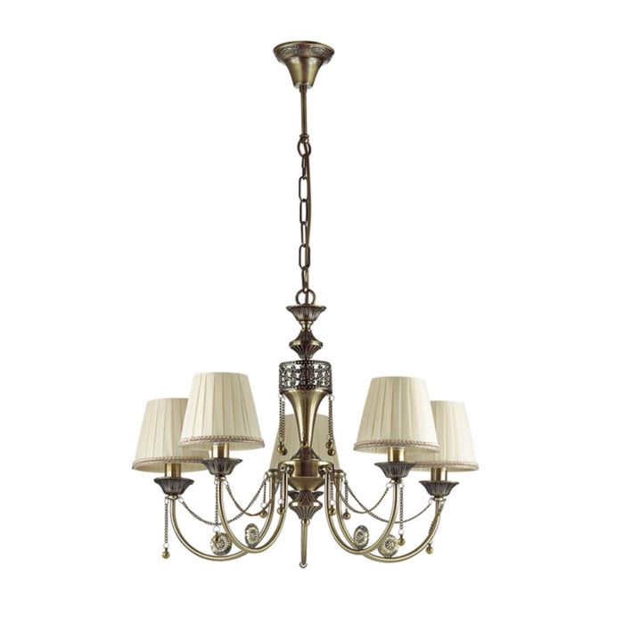 Люстра подвесная IGNESSA 5x40W E14 состаренная бронза 62x62x48см