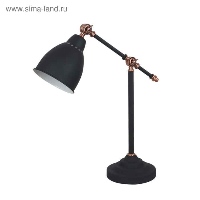 Настольная лампа CRUZ 1x60W E27 черный, медный