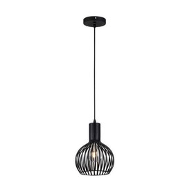 

Люстра подвес LUVI 1x60W E27, чёрный 21x21 см