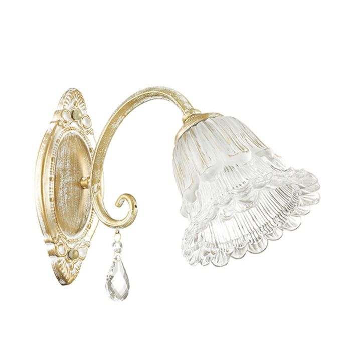 Бра BENADETTA 1x40W E14 матовое золото с серебряной патиной 15,6x24,3см