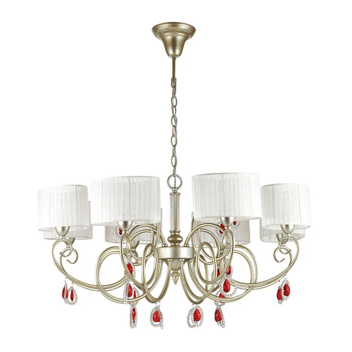 Люстра подвесная VERENISSA 8x40W E14 матовое золото с серебряной патиной 86,2x86,2см